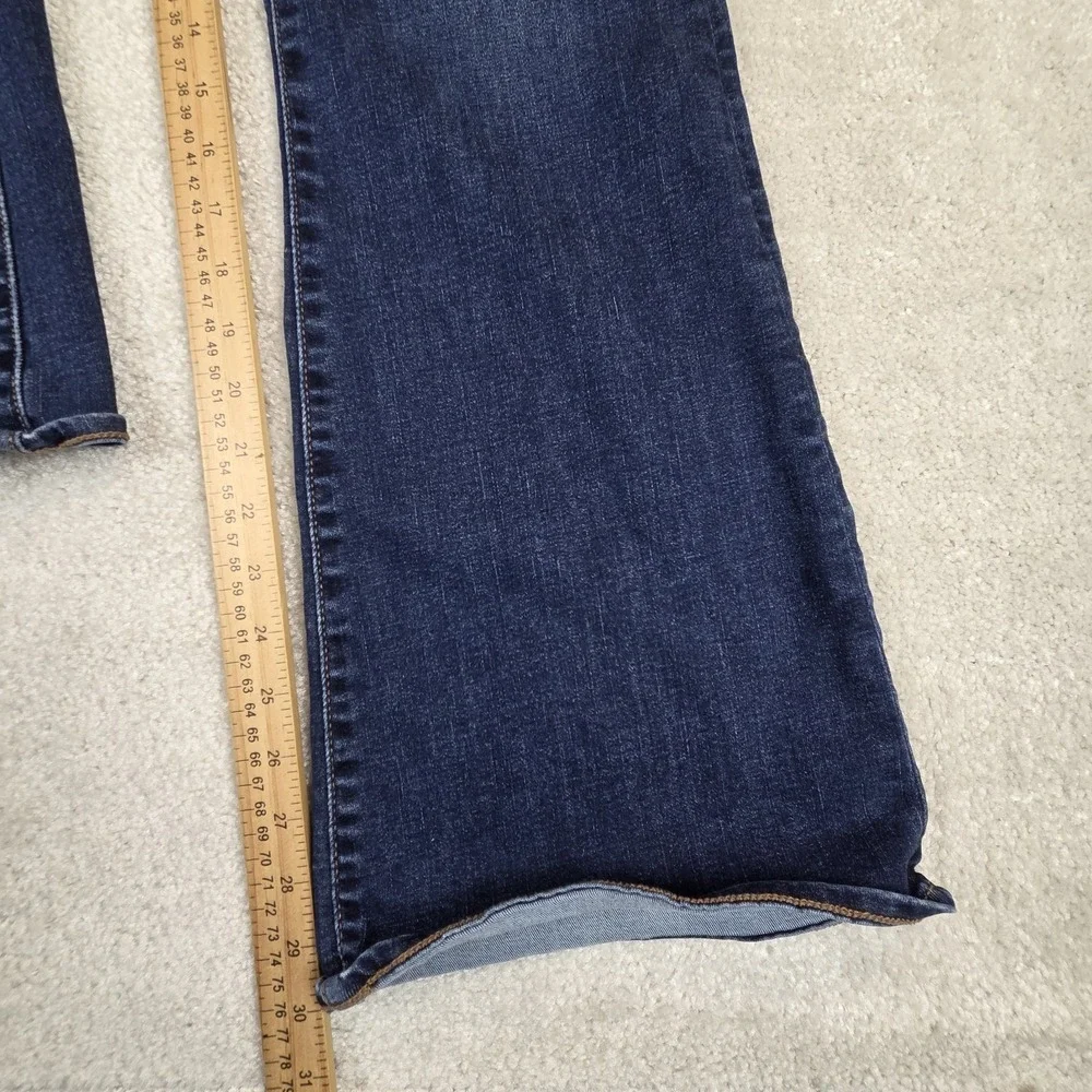 American Eagle Curvy Super High Rise Flare Jeans Womens 2 Dark Wash Stretch AE